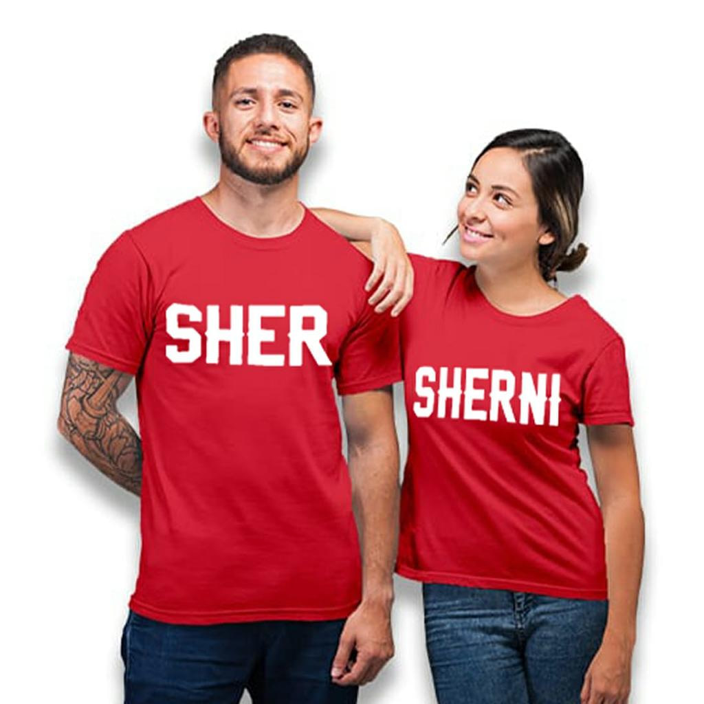 SHER SHERNI COUPLE T-SHIRT - Aqnam